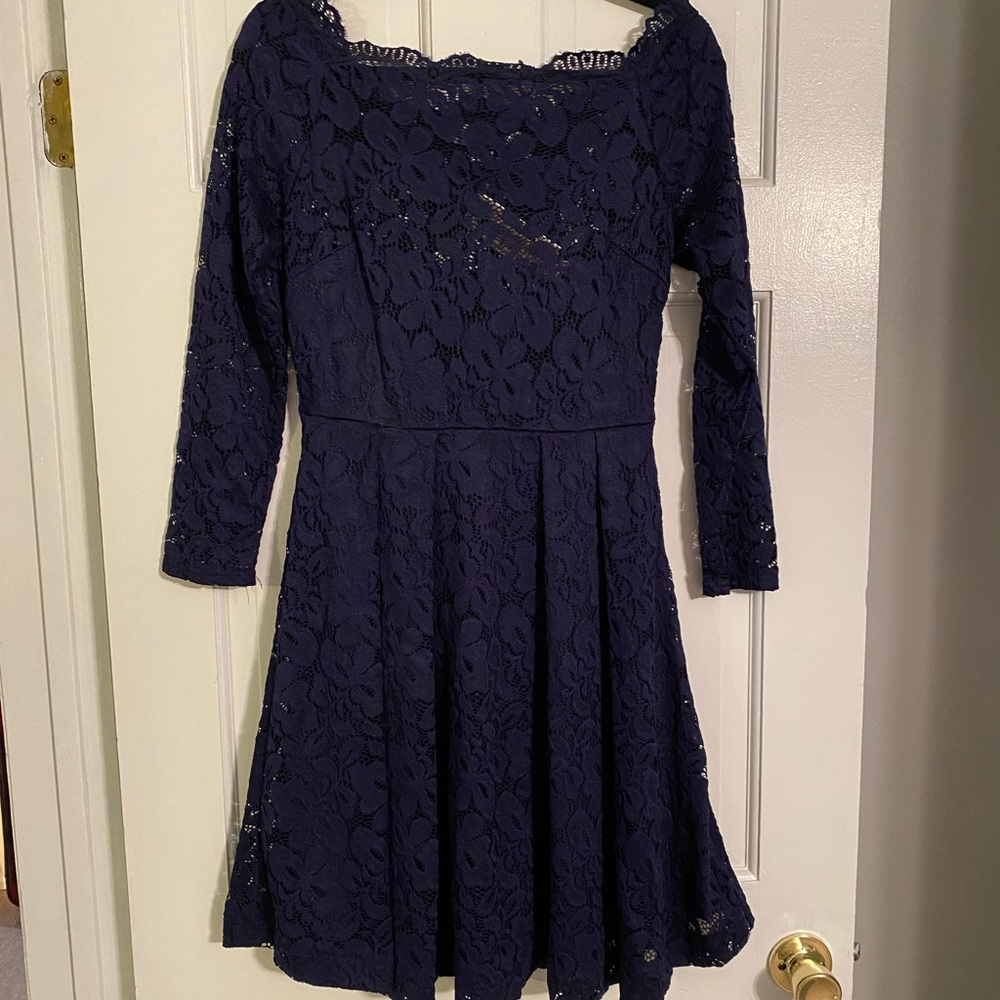 Navy lace dress